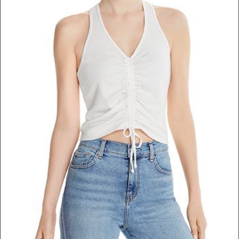NWT Comune Sunburg crop racerback ribbed tank top